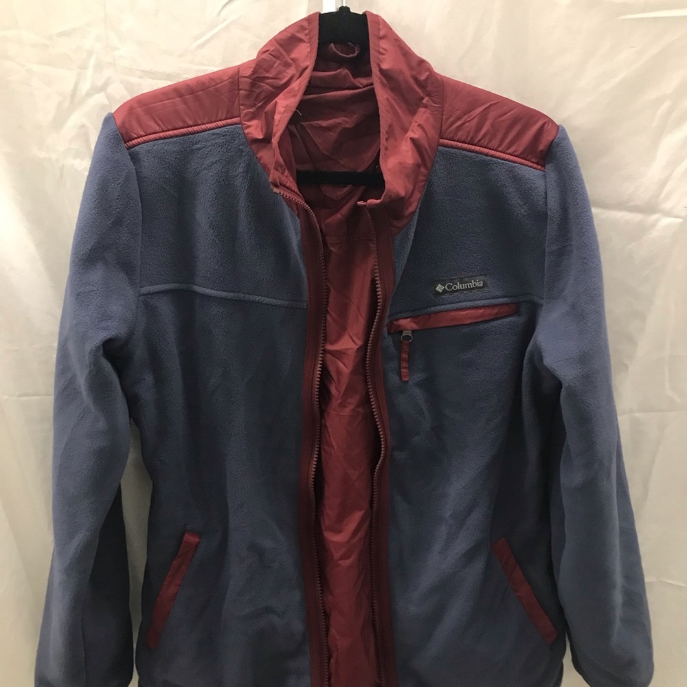 Columbia Men's Red and Blue Jacket *reversible